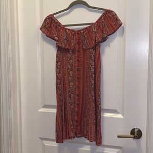 Boho off the shoulder dress